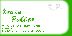 kevin pikler business card